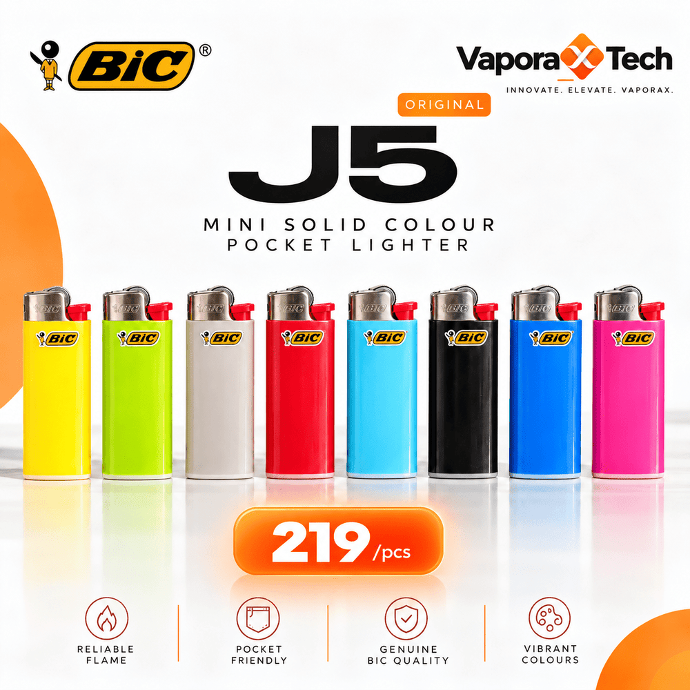 BIC® J5 Mini Solid Colour Pocket Lighter - VaporaX Tech
