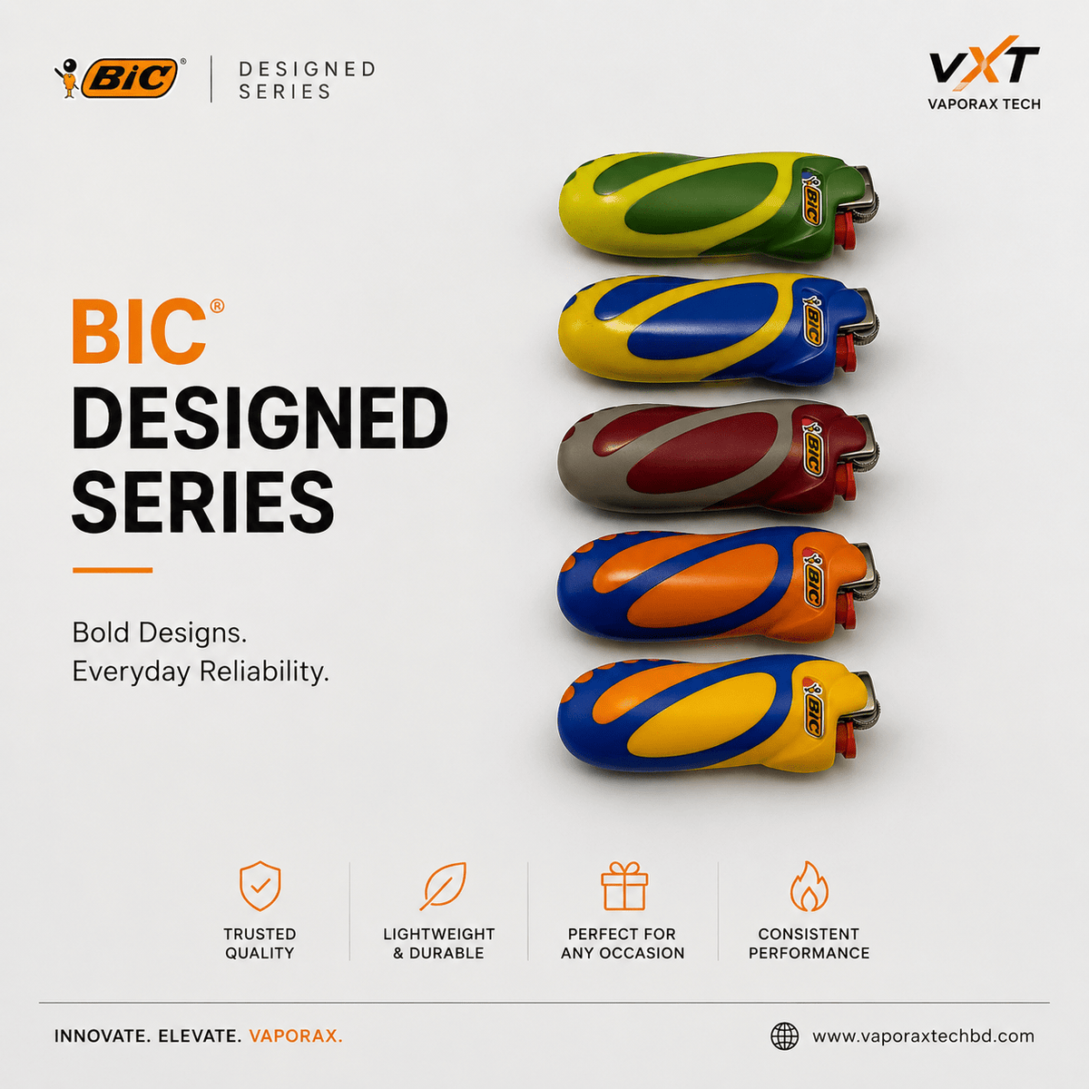 BIC The Grip Edit Pocket Lighter Collection - VaporaX Tech