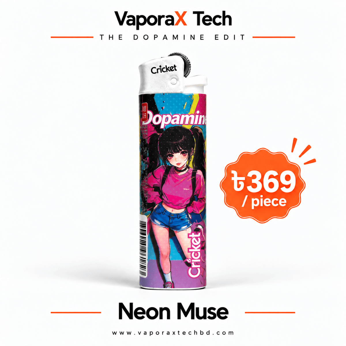 Cricket Dopamine Edit – Illustrated Pocket Lighter Collection - VaporaX Tech