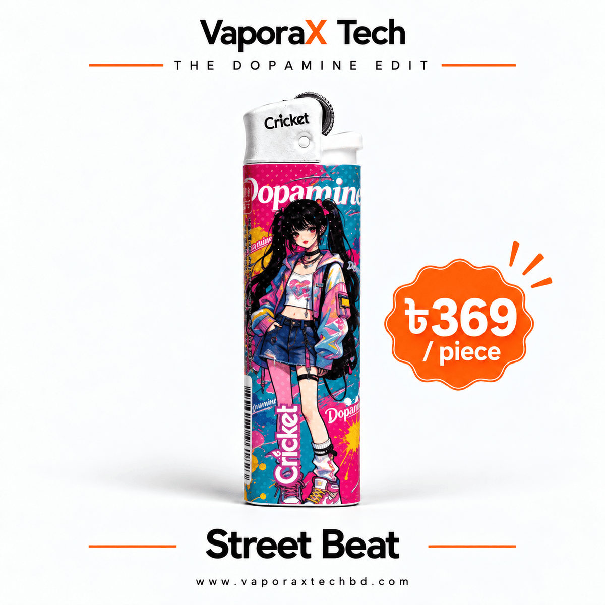 Cricket Dopamine Edit – Illustrated Pocket Lighter Collection - VaporaX Tech